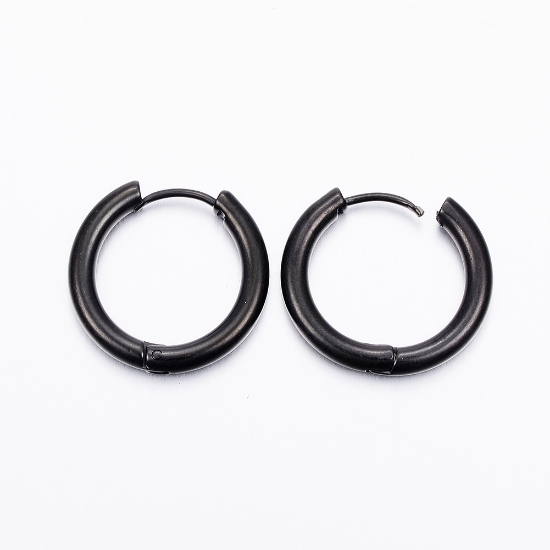 Picture of Stainless Steel Hoop 20x3mm Black x2