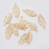 Picture of Stainless Steel Pendant Leaf 13x5mm 18kt Gold Plated x10