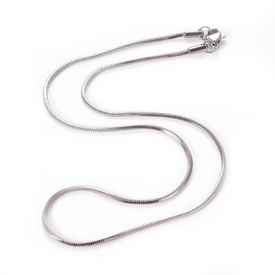 Picture of Stainless Steel Snake Chain 1.5mm Necklaces with Lobster clasp x40cm