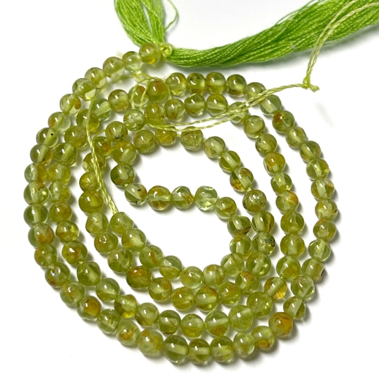 Picture of Peridot bead 3-4mm round x38cm