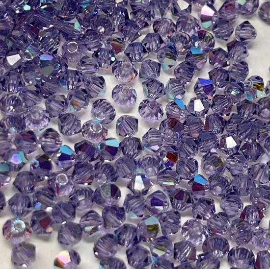 Picture of Preciosa Bead Rondell 3mm Tanzanite AB x100