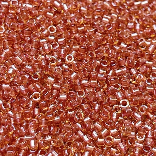 Picture of Miyuki Delica 11/0 DB913 Sparkling Salmon Lined Topaz x10g