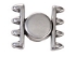 Picture of Cymbal - Ateni IV Superduo Magnetic Clasp 18x16mm Silver Plate x1