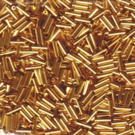 Picture of Miyuki Bugles 6mm BGL2-191 24Kt Gold Plated x5g