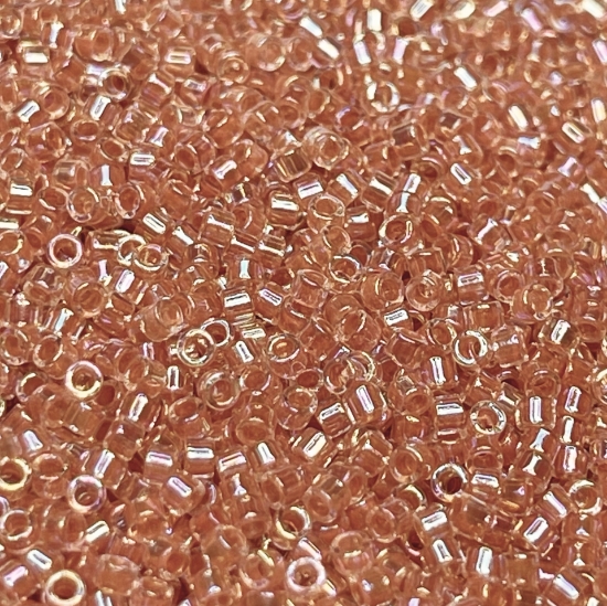 Picture of Miyuki Delica 11/0 DB54 Peach Lined Crystal AB x10g