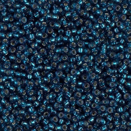 Picture of Miyuki Seed Beads 15/0 1425 Silver Lined Blue Zircon x10g