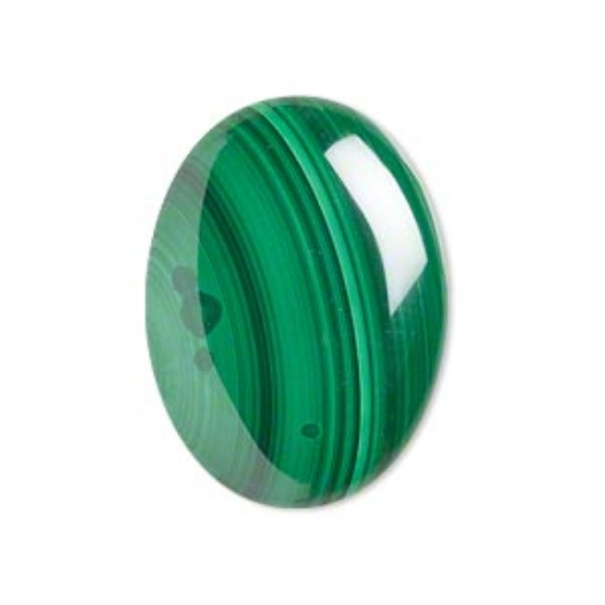 Picture of Cabochon Malachite (natural) 12x10mm oval x1