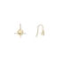 Picture of Ear wire Fishhook Shell 8mm w/loop Gold Plate x2