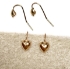 Picture of Ear wire Fishhook Heart 6mm w/loop Gold Plate x1