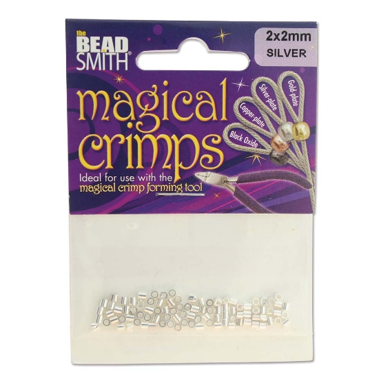 Picture of BeadSmith Tube Crimp Magical 2mm Silver Plate  x100