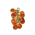 Picture of Round Cluster 32x16mm Gold Plated Orange x1