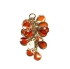 Picture of Drop Cluster 32x16mm Gold Plated Orange x1