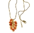 Picture of Drop Cluster 32x16mm Gold Plated Orange x1