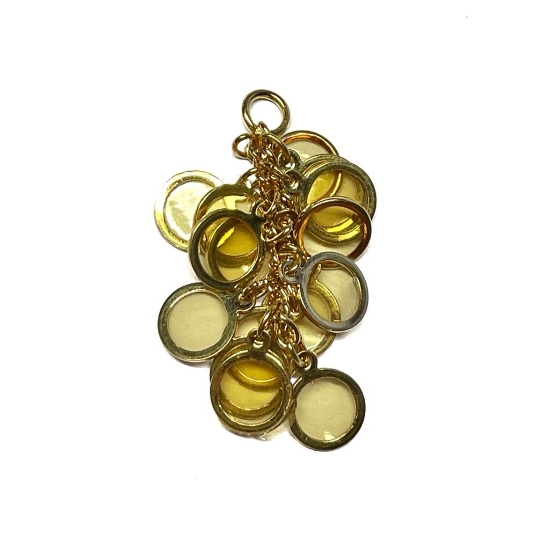 Picture of Round Cluster 32x16mm Gold Plated Golden Shadow x1