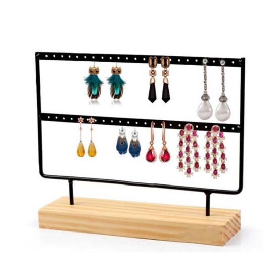 Picture of Earring Display 29x21cm Black / Wood x1