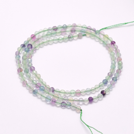 Picture of Fluorite bead 4mm faceted round x38cm