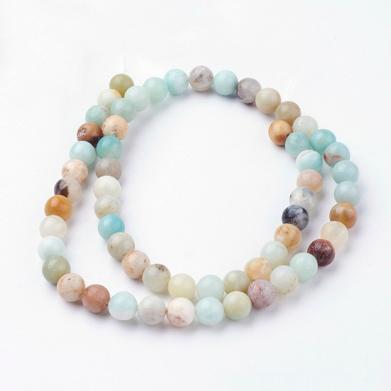 Picture of Amazonite Flower bead 6mm round x38cm