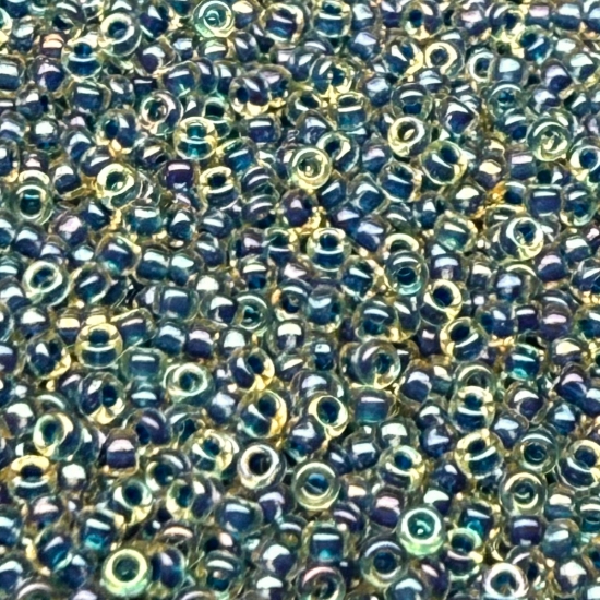 Picture of Miyuki Seed Beads 15/0 1826 Midnight Blue Lined Topaz AB x10g