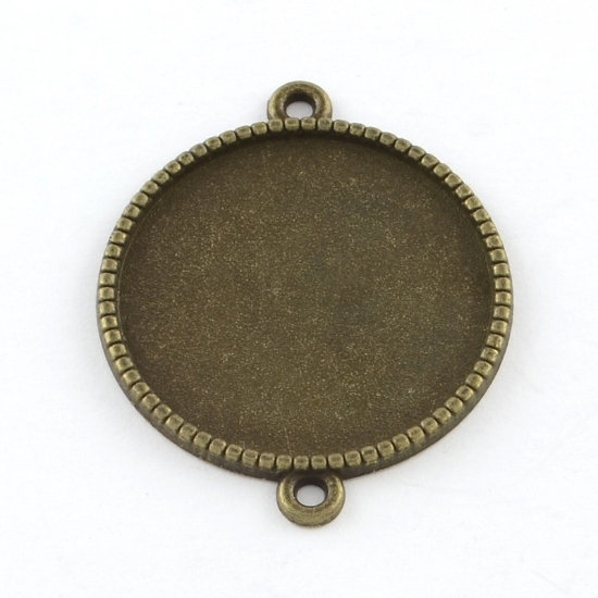 Picture of Link setting 18mm round Bronze x10 