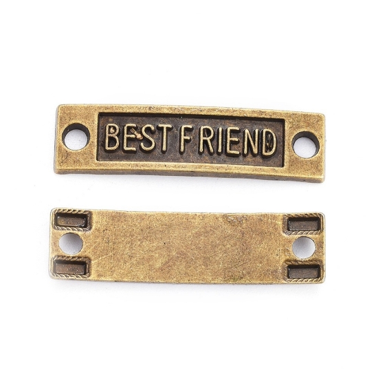 Picture of Connector "Best Friend" 35x9mm Bronze x10