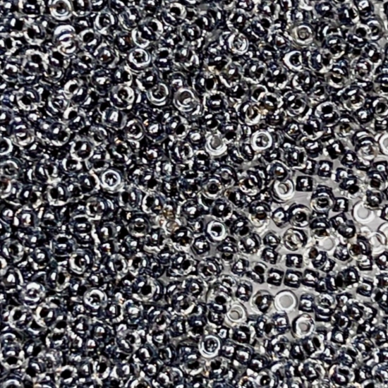 Picture of Miyuki Seed Beads 15/0 1559 Sprkl Dark Grey Lined Crystal x10g