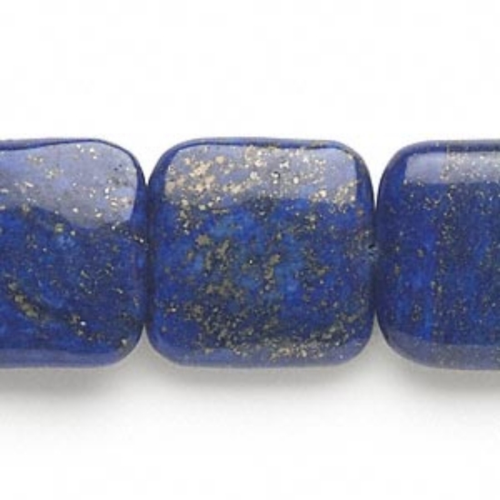 Picture of Lapis Lazuli bead 20x20mm puffed square  x4