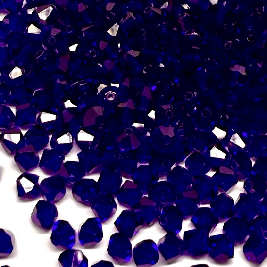 Picture of Preciosa Bead Rondell 4mm Cobalt Blue x100 