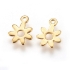 Picture of Stainless Steel Charm Flower 10mm w/loop Gold x5