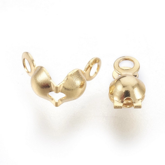 Picture of Stainless Steel Bead tip ⌀3mm 18kt Gold Plated x50