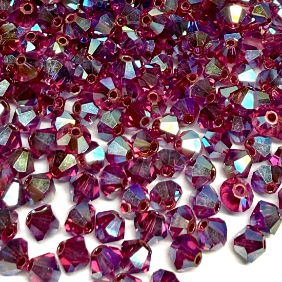 Picture of Preciosa Bead Rondell 4mm Fuchsia AB2X x100