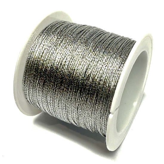 Picture of Metallic Polyester Braided Thread 0,4mm Silver x50m