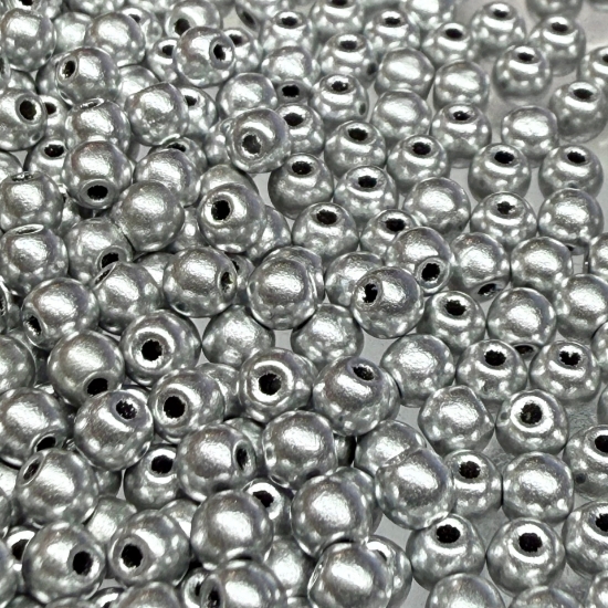 Picture of Round beads 3mm Aluminium Silver x100