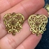 Picture of Filigree Heart 22x20mm  w/5 loops Gold Tone x1