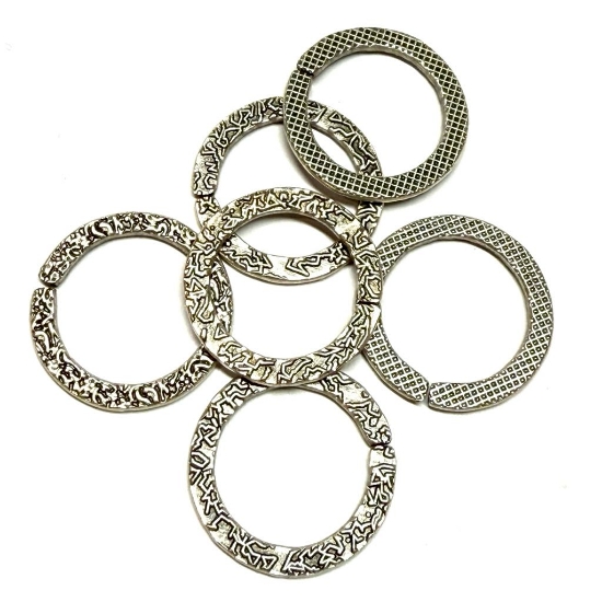 Picture of Component ring 20mm round Textured Silver x1