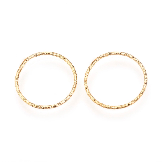 Picture of Component Ring 40mm round textured 18kt Gold Plated x2