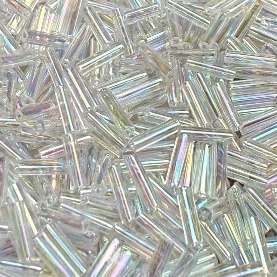 Picture of Miyuki Bugles 6mm BGL2-250 Crystal AB x10g