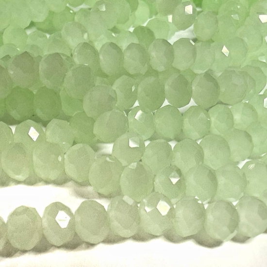 Picture of Faceted Rondelle 5x6mm Opal Light Green x38cm