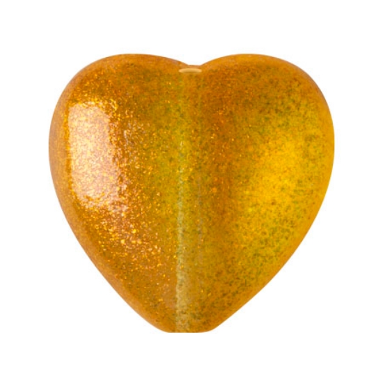 Picture of Hearts 16x15mm Candy Orange x5