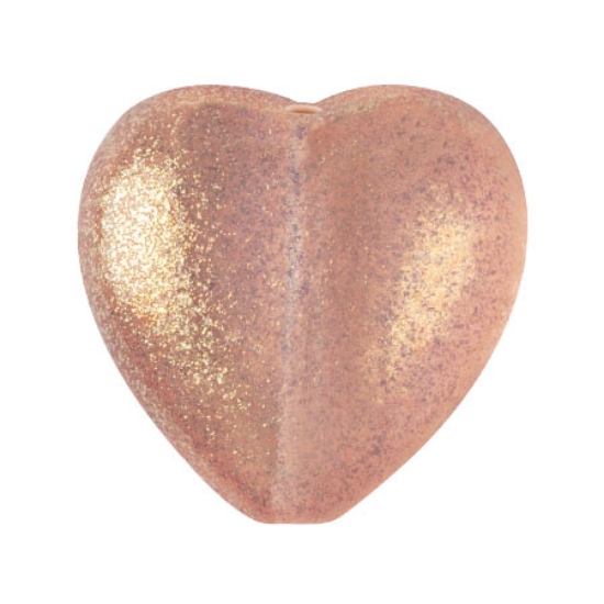 Picture of Hearts 16x15mm Candy Peach x5