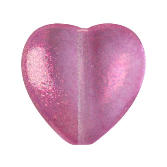 Picture of Hearts 16x15mm Candy Rose x5