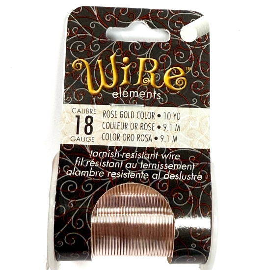 Picture of Wire Lacquered Tarnish Resistant 18 Gauge (1mm) Rose Gold x9.1m