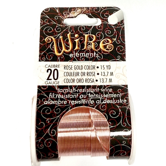 Picture of Wire Lacquered Tarnish Resistant 20 Gauge (.81mm) Rose Gold x13.7m