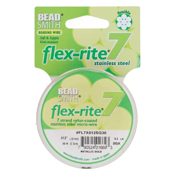 Picture of Flexrite 7-strand 0.30mm Metallic Satin Gold x9.2m