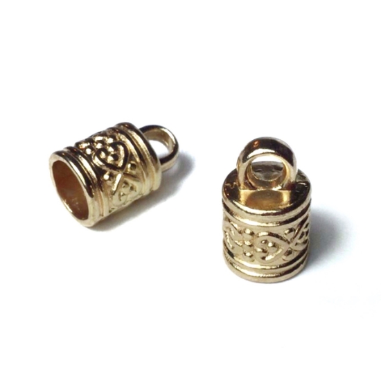 Picture of Cord End w/ loop Ø8mm Gold Plated x2