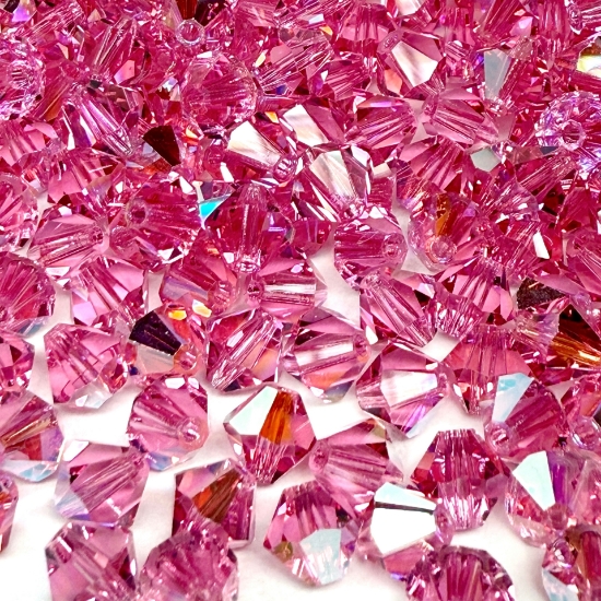Picture of Preciosa Bead Rondell 6mm Rose Glitter x24
