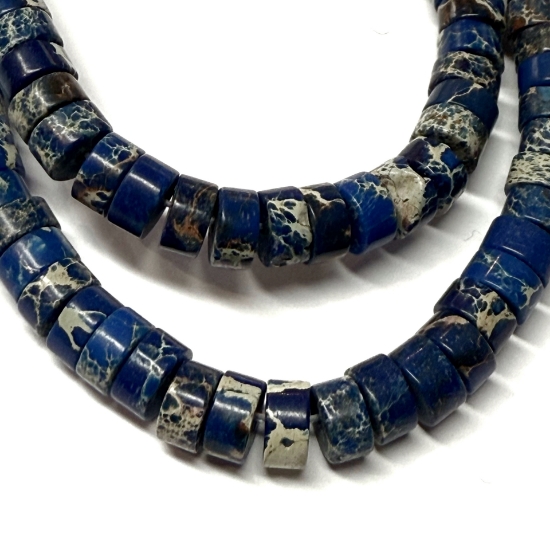 Picture of Imperial Jasper 7x3mm Dark Blue x38cm