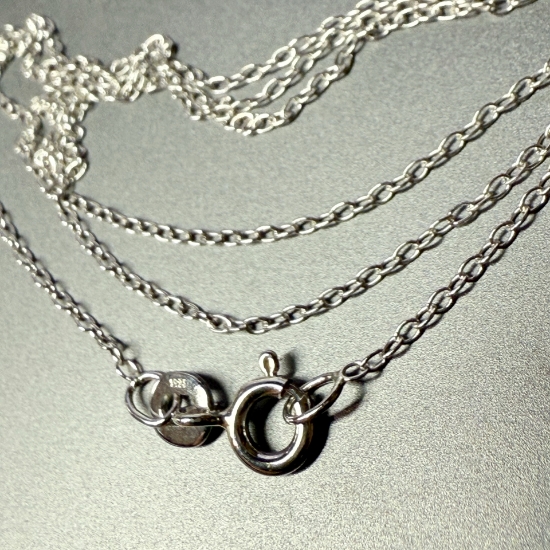 Picture of 925 Silver Necklace 46cm Flat Cable Chain 1.6mm x1