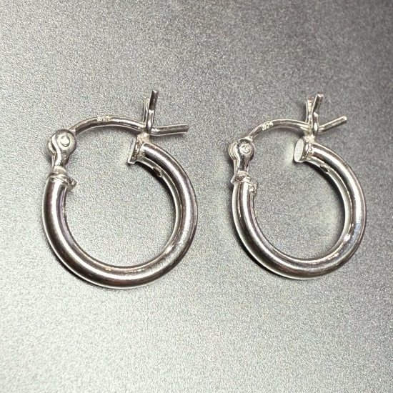 Picture of 925 Silver Hoop 12x2mm w/ loop x2