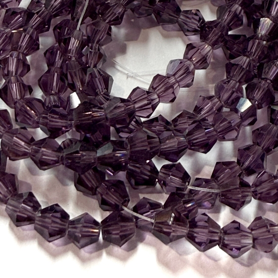 Picture of Bicone Glass bead 4mm Amethyst x85