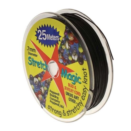 Picture of Stretch Magic Cord 0.7mm Black x25m